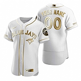 Toronto Blue Jays Customized Nike White Stitched MLB Flex Base Golden Edition Jersey,baseball caps,new era cap wholesale,wholesale hats